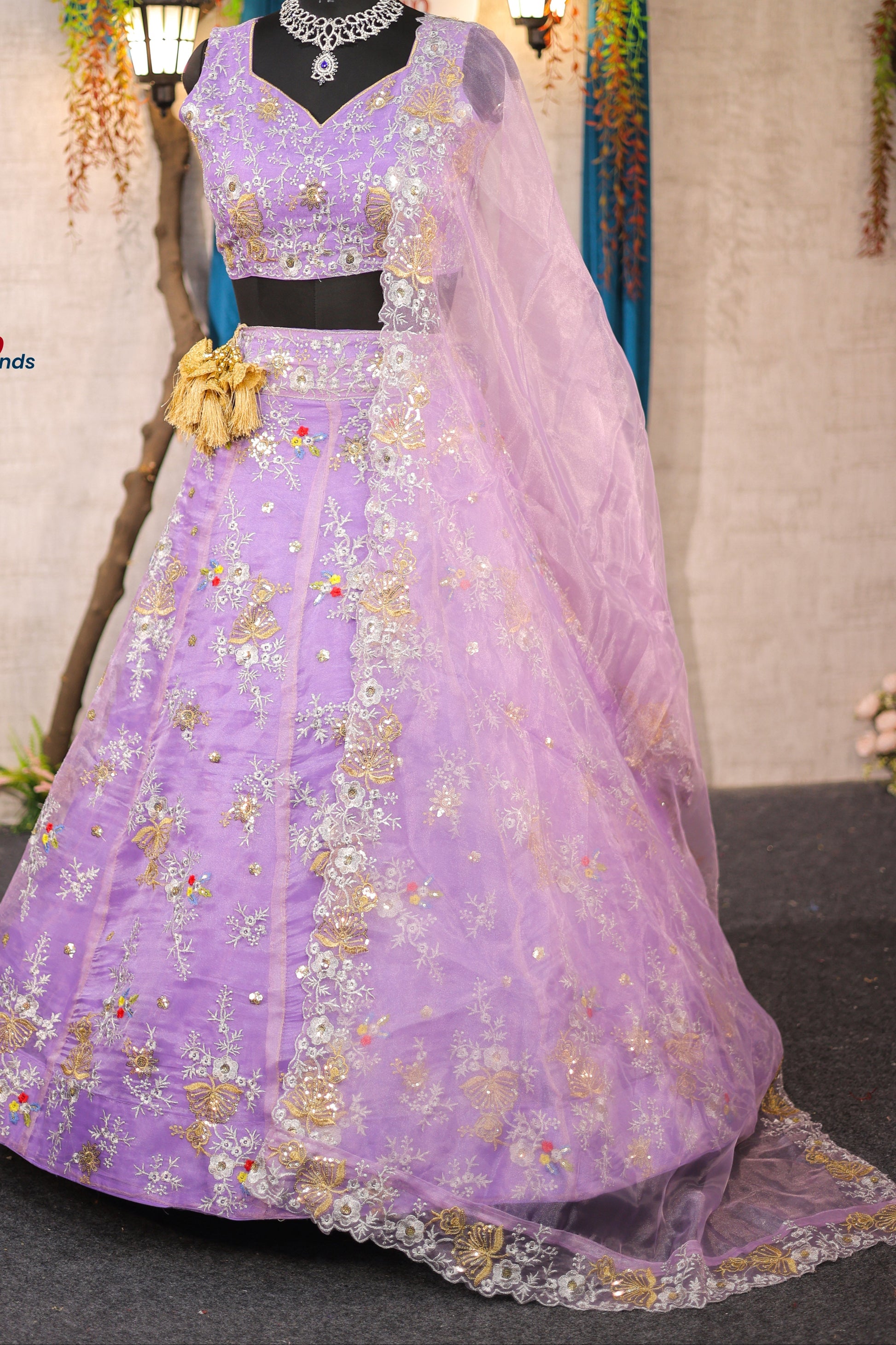Best premium Organza Silk embrodery work and designer blouse perfect fit for festival And every Event