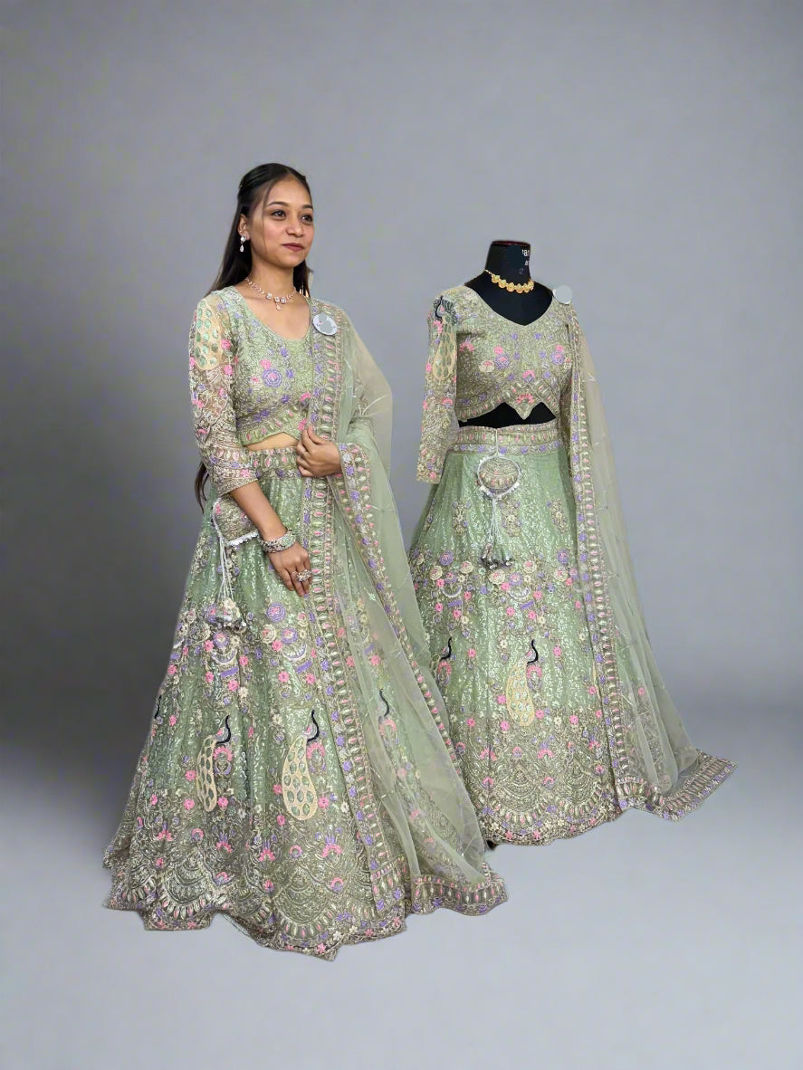 premium Coding Sequins work and designer lehenga choli perfect fit for you