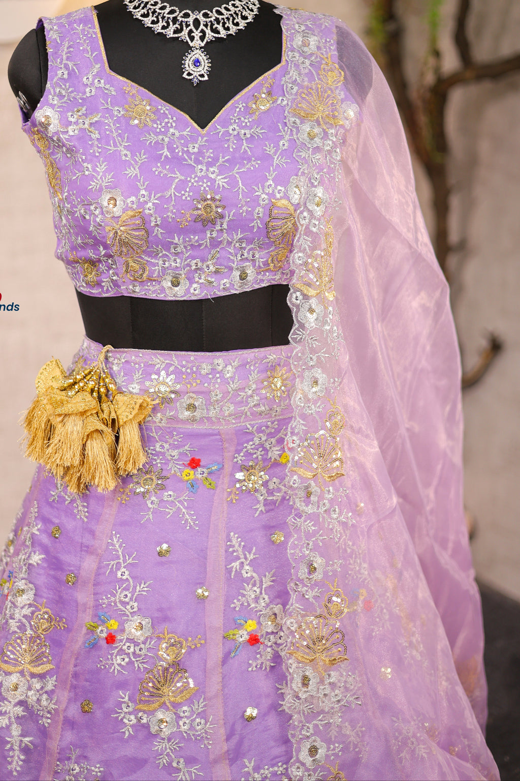 Best premium Organza Silk embrodery work and designer blouse perfect fit for festival And every Event