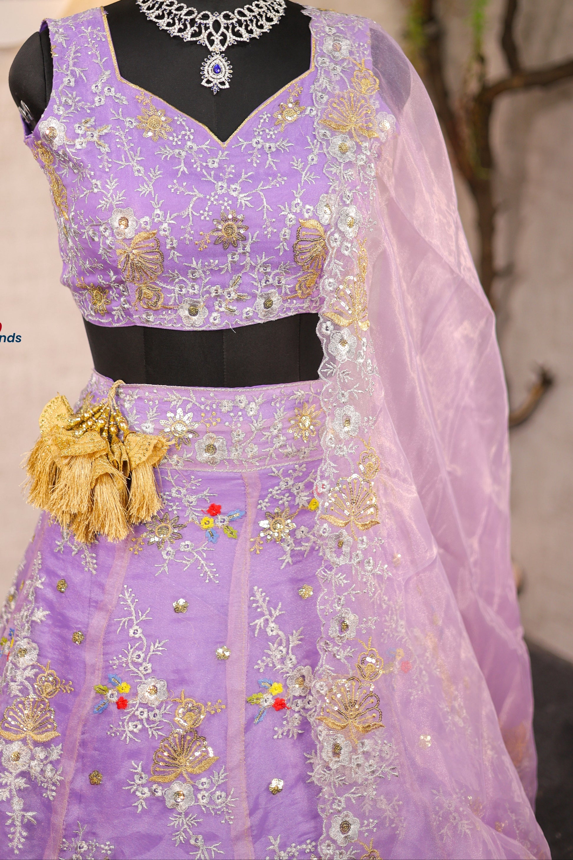 Best premium Organza Silk embrodery work and designer blouse perfect fit for festival And every Event