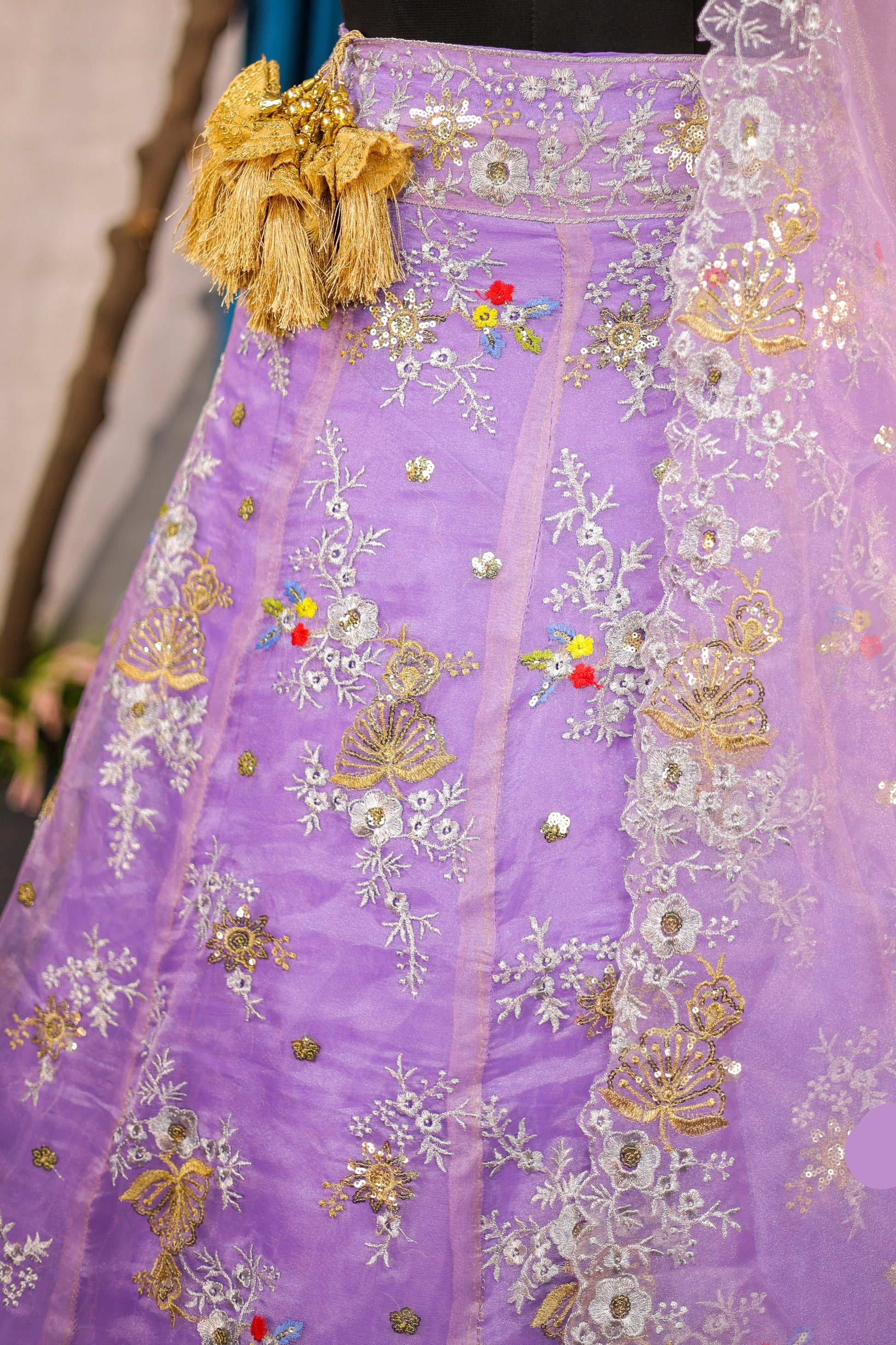 Best premium Organza Silk embrodery work and designer blouse perfect fit for festival And every Event