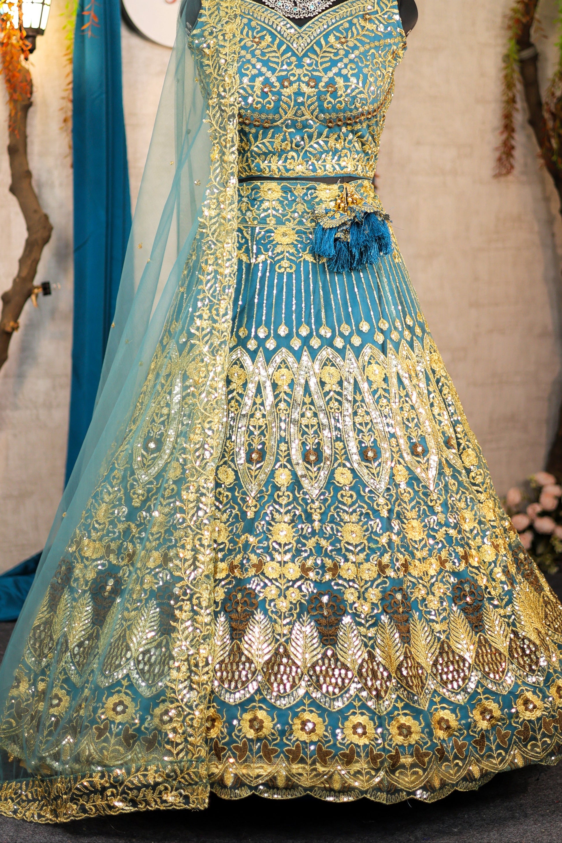 Best premium Lehenga with attactive  designer blouse perfect fit for festival And every party wear.