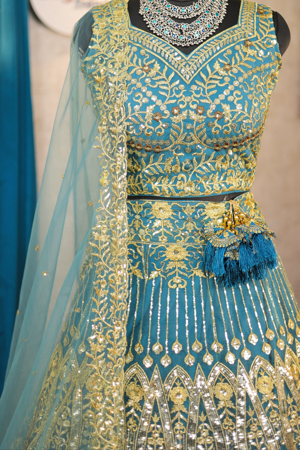 Best premium Lehenga with attactive  designer blouse perfect fit for festival And every party wear.