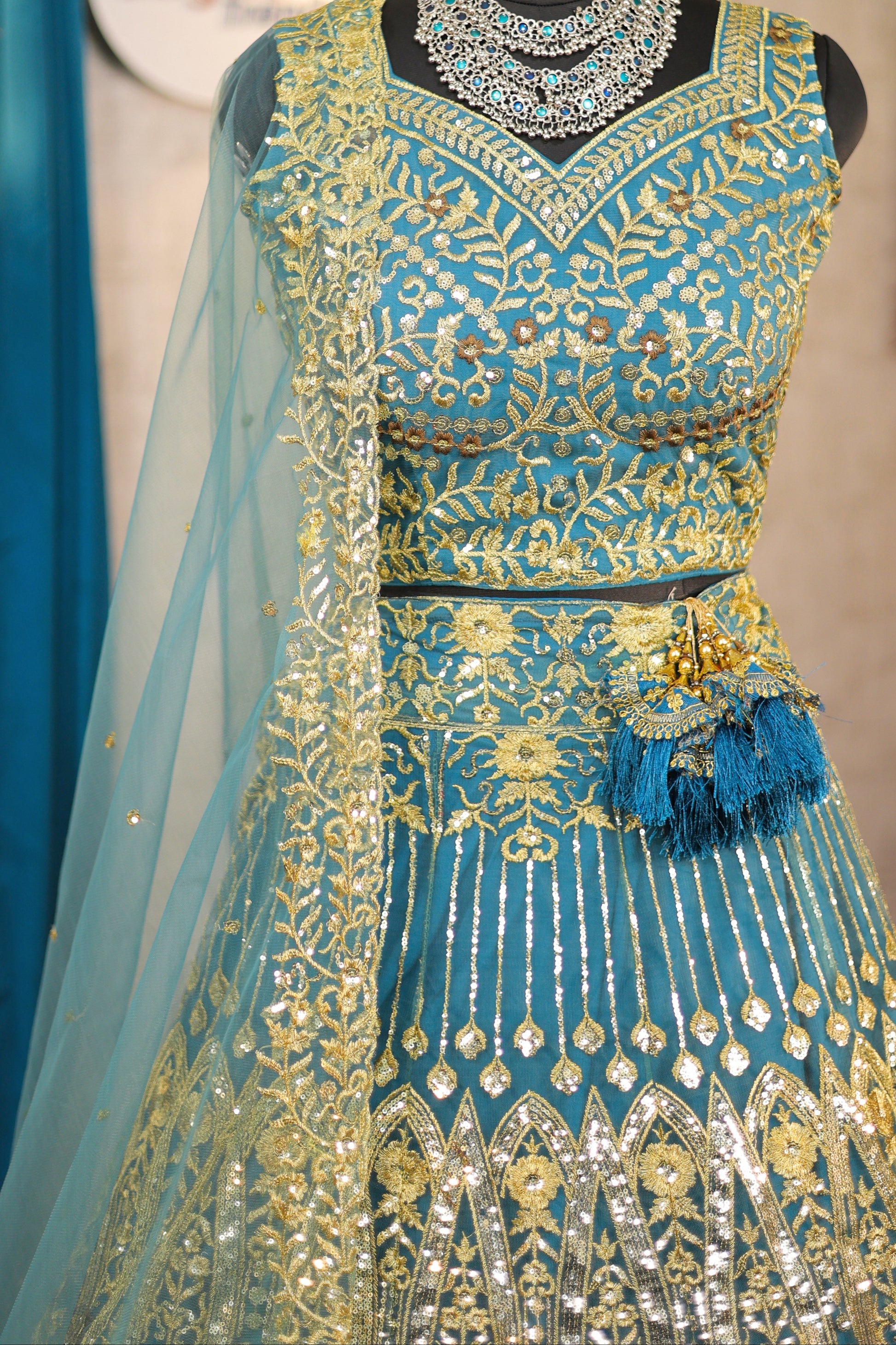 Best premium Lehenga with attactive  designer blouse perfect fit for festival And every party wear.