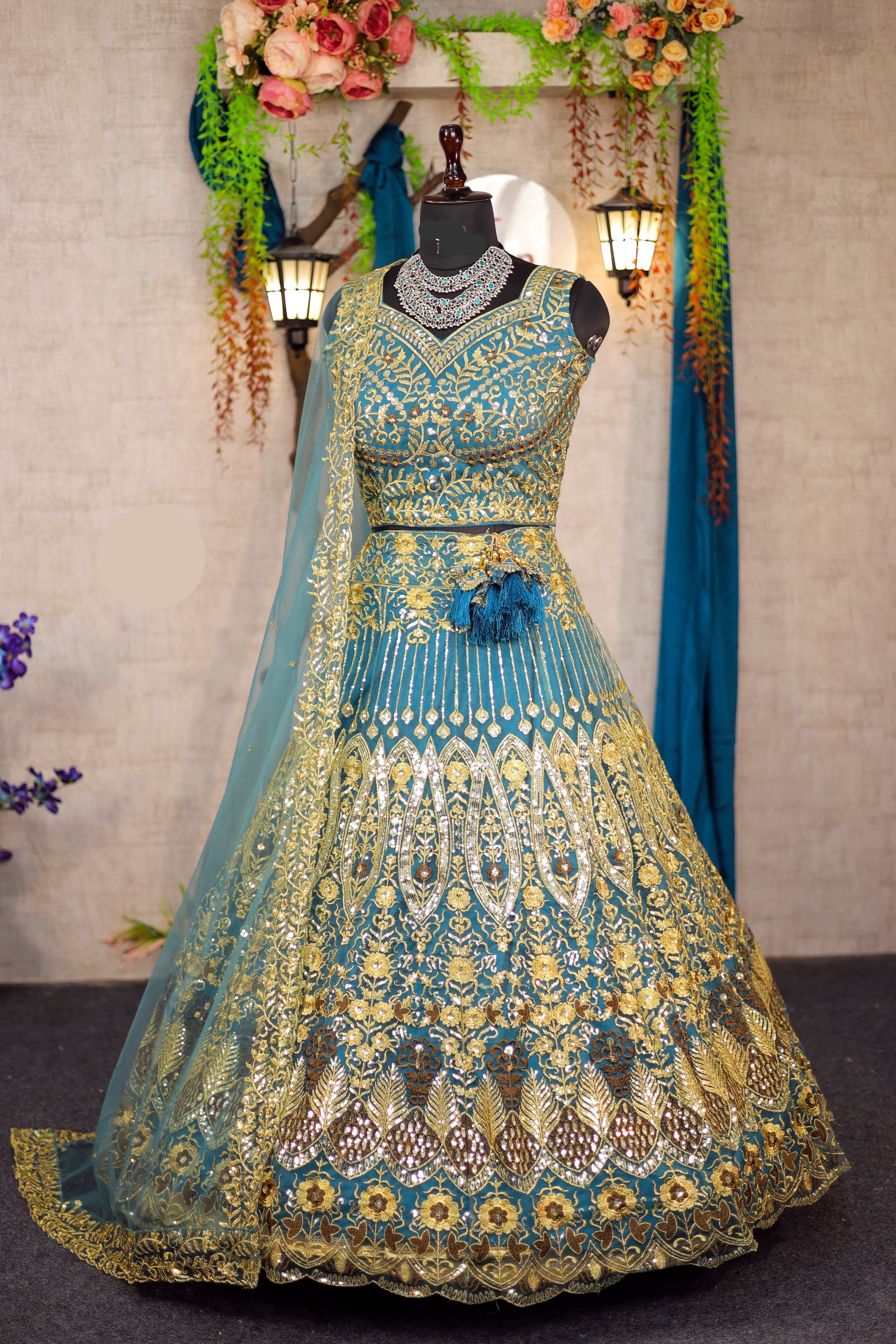 Best premium Lehenga with attactive  designer blouse perfect fit for festival And every party wear.