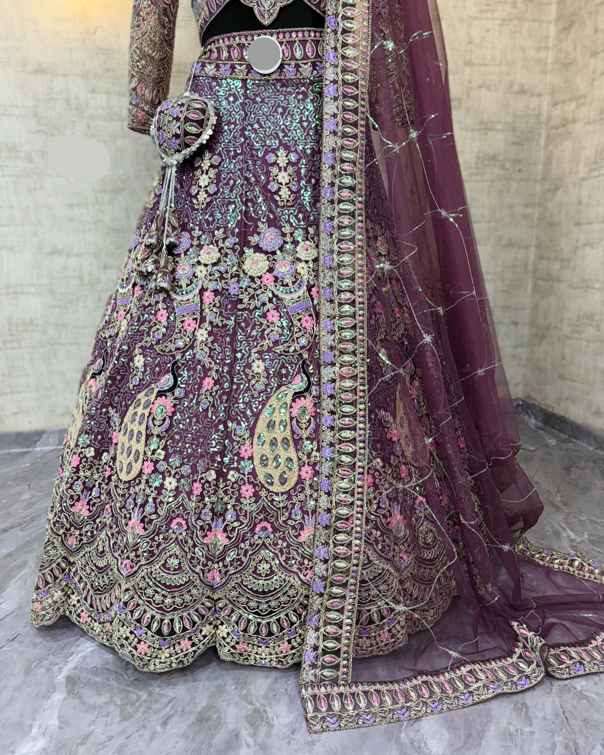 Light Purpule premium Coding Sequins work and designer blouse perfect fit for you