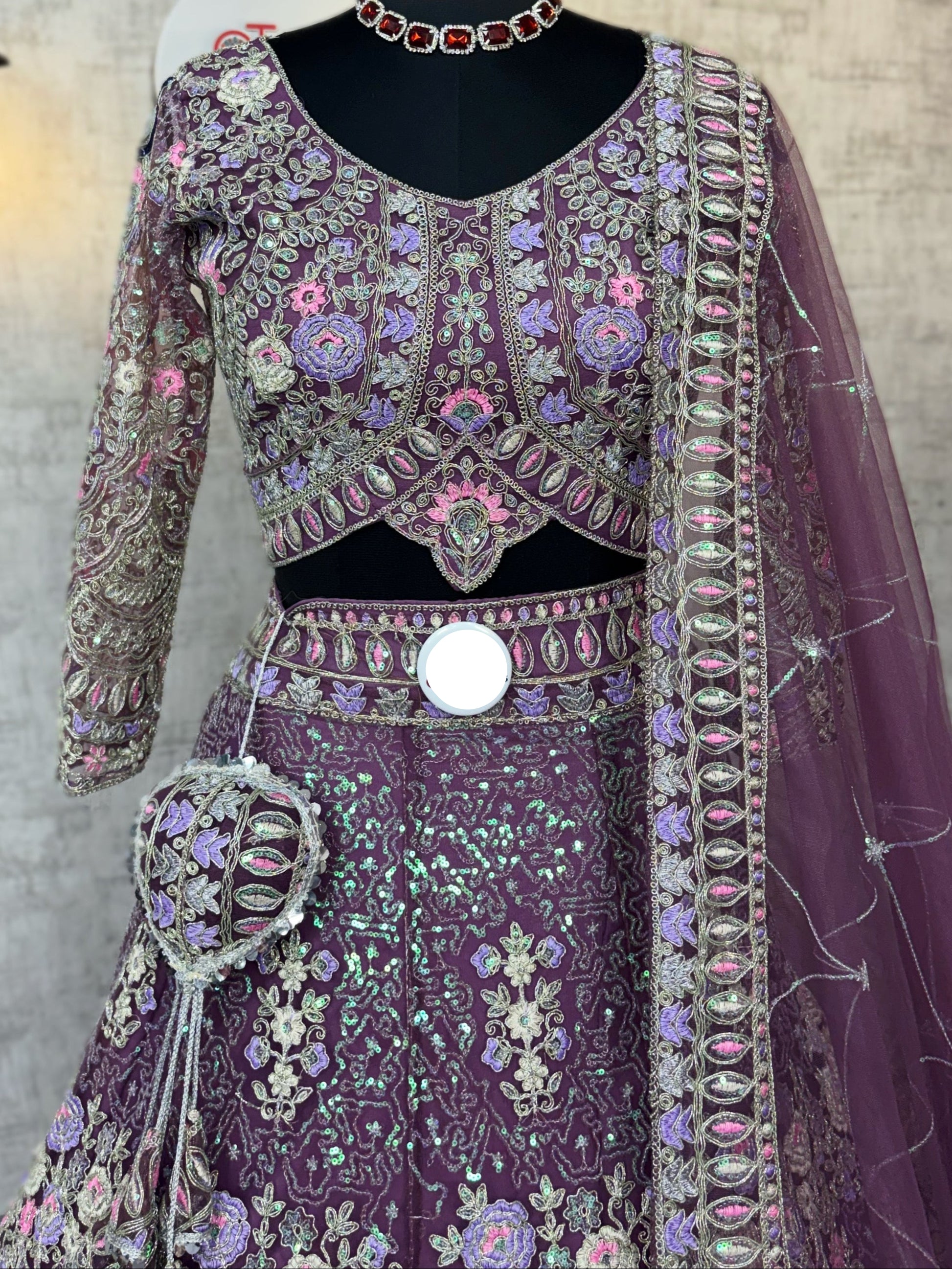 Light Purpule premium Coding Sequins work and designer blouse perfect fit for you