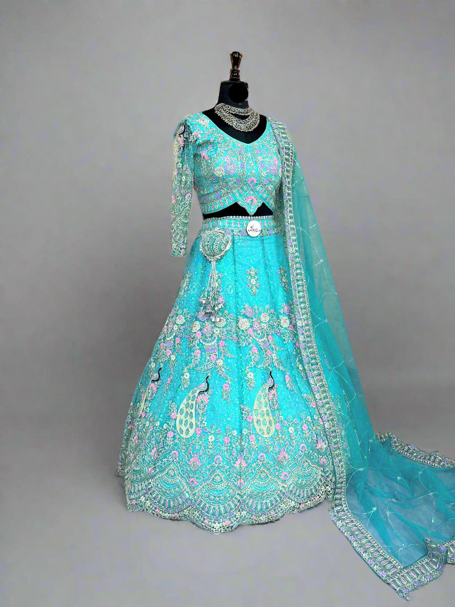 Rama colour premium Coding Sequins work and designer blouse perfect fit for you\