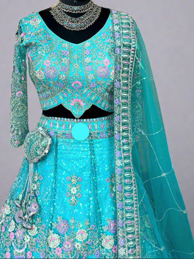 Rama colour premium Coding Sequins work and designer blouse perfect fit for you\