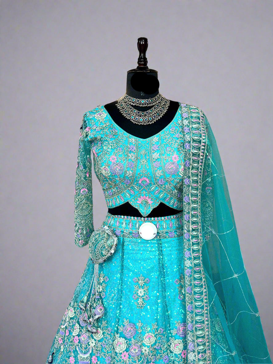Rama colour premium Coding Sequins work and designer blouse perfect fit for you\