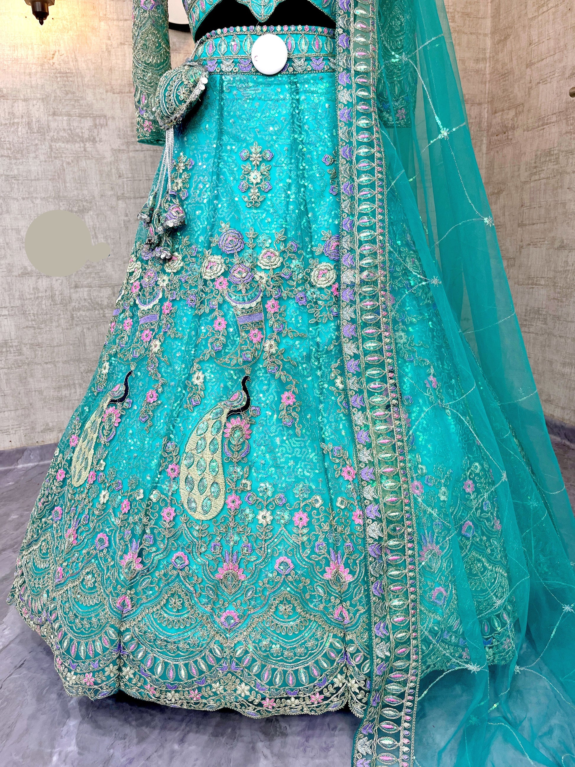Rama colour premium Coding Sequins work and designer blouse perfect fit for you\