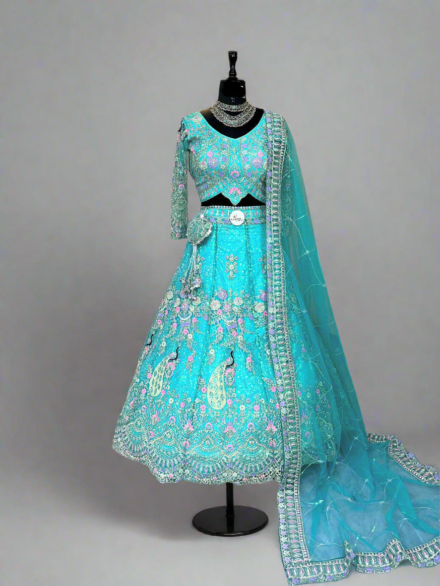 Rama colour premium Coding Sequins work and designer blouse perfect fit for you\