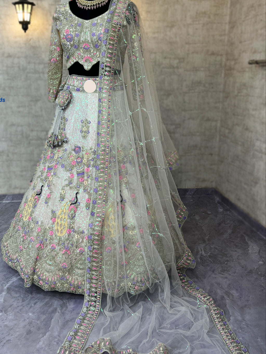 Off white  premium Coding Sequins work and designer blouse perfect fit for you