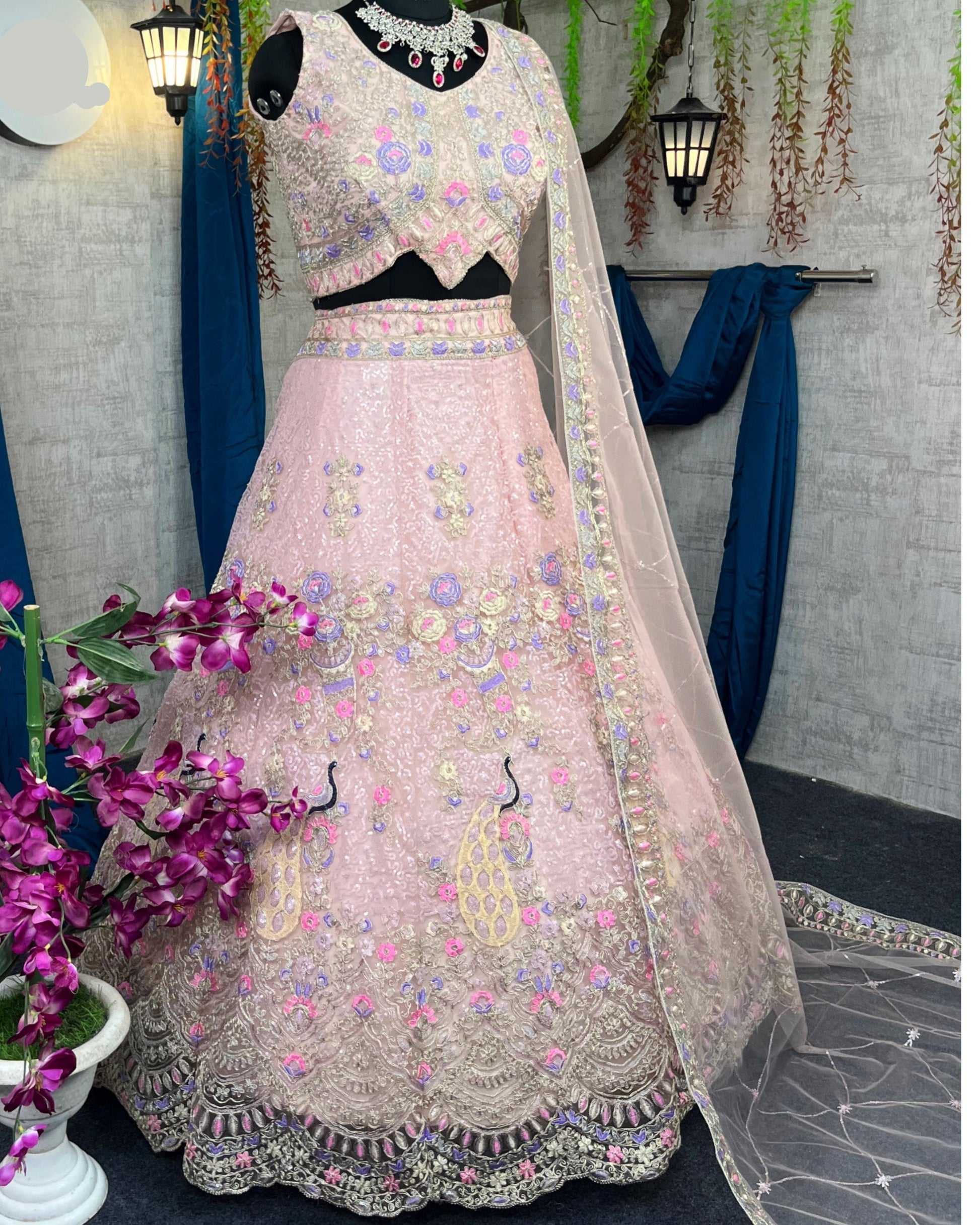 Pink colour premium Coding Sequins work and designer blouse perfect fit for you