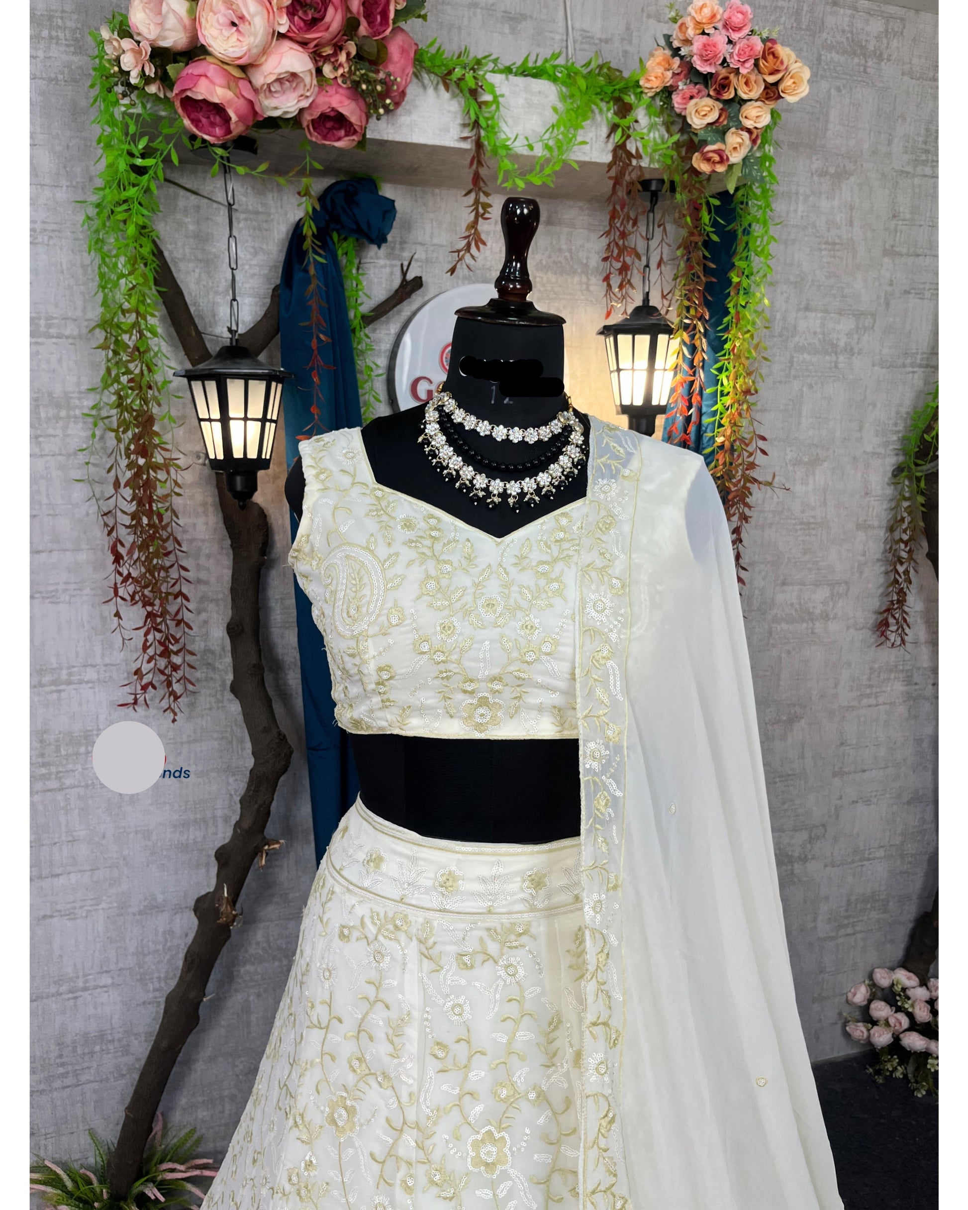 Luxurious Faux Georgette Lehenga with Sequins Embroidery & Dupatta – Perfect for Weddings & Party Wear