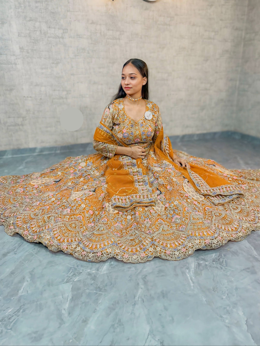 Yellow Lehenga Choli - Coding Sequins Embroidery