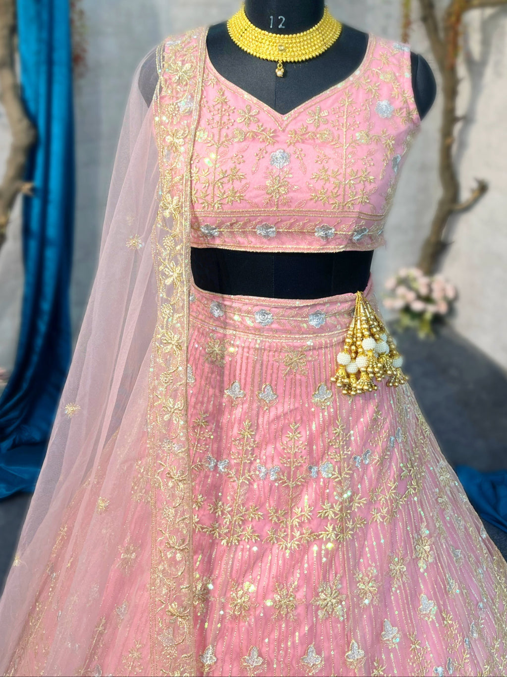 Trending Lehenga with  Embroidery Sequins Work With Cancan & Canvas Patta work and designer blouse perfect fit for you