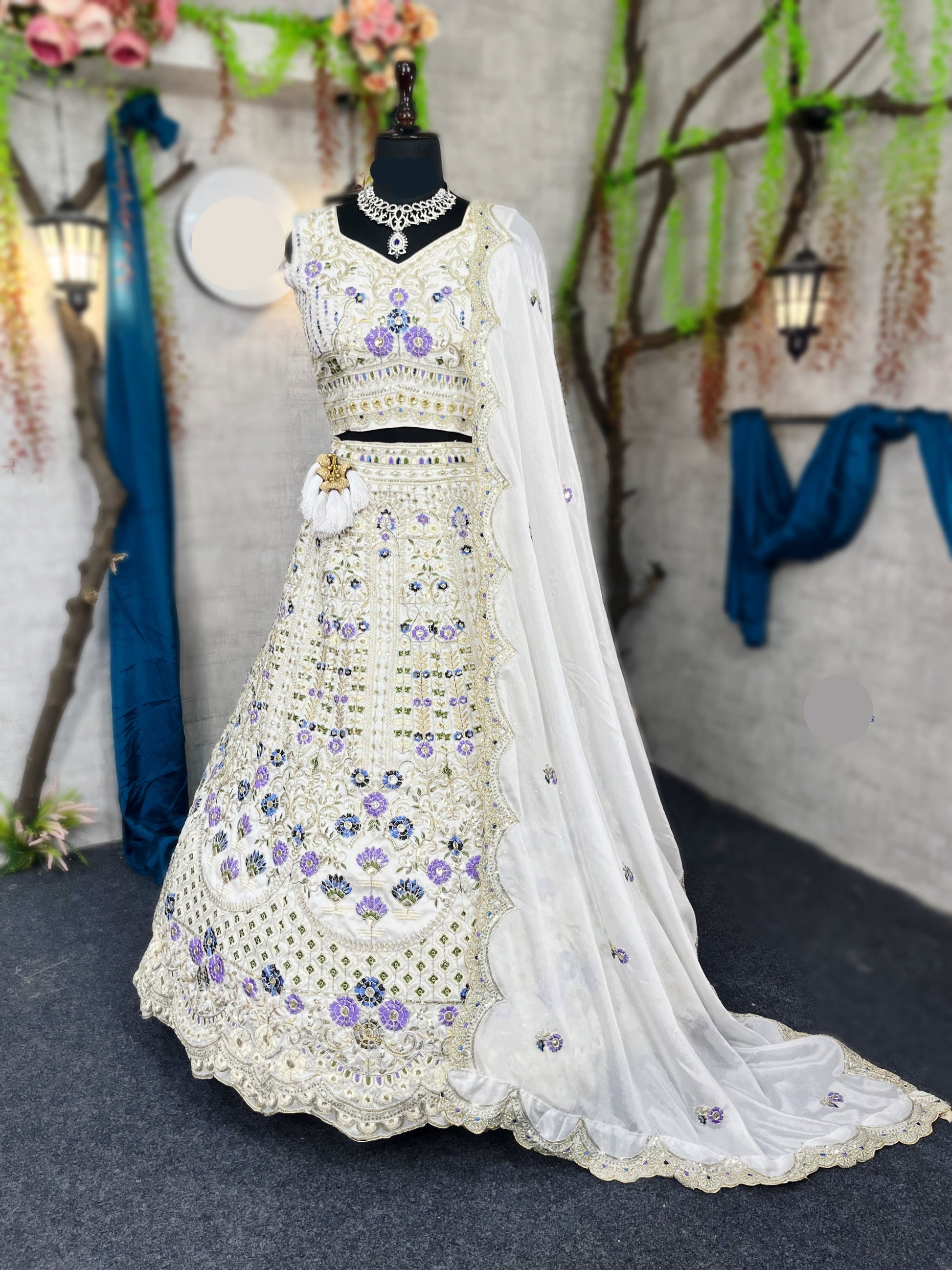 Heavy Mono Satin Silk Lehenga with Coding Sequins Embroidery – Perfect for Wedding & Party Wear