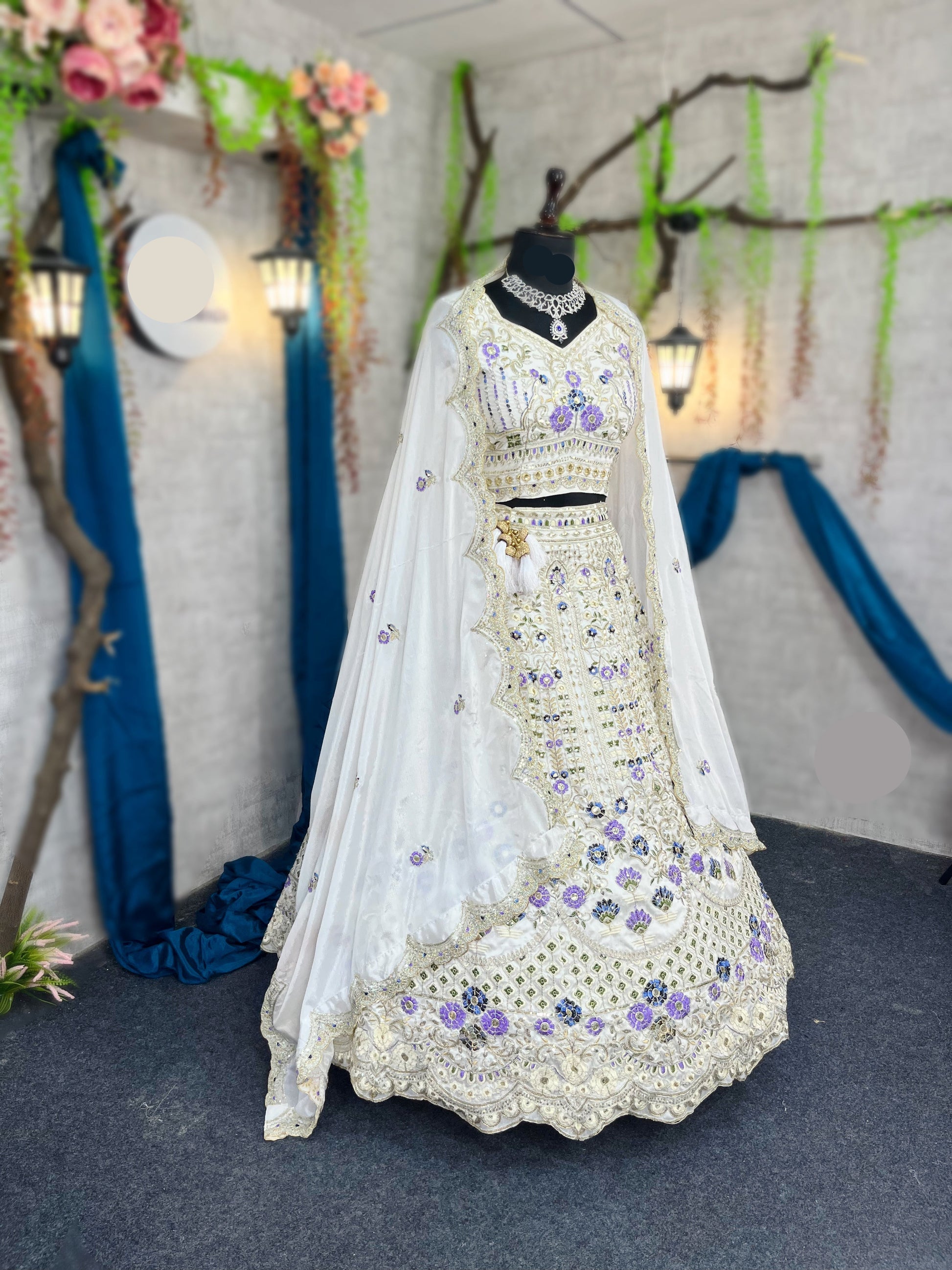 Heavy Mono Satin Silk Lehenga with Coding Sequins Embroidery – Perfect for Wedding & Party Wear