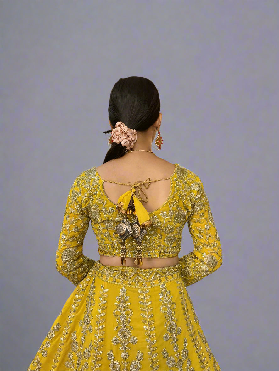 Premium Faux Georgette Coding Sequins Work Lehenga Set – Modern Glam Ethnic Wear