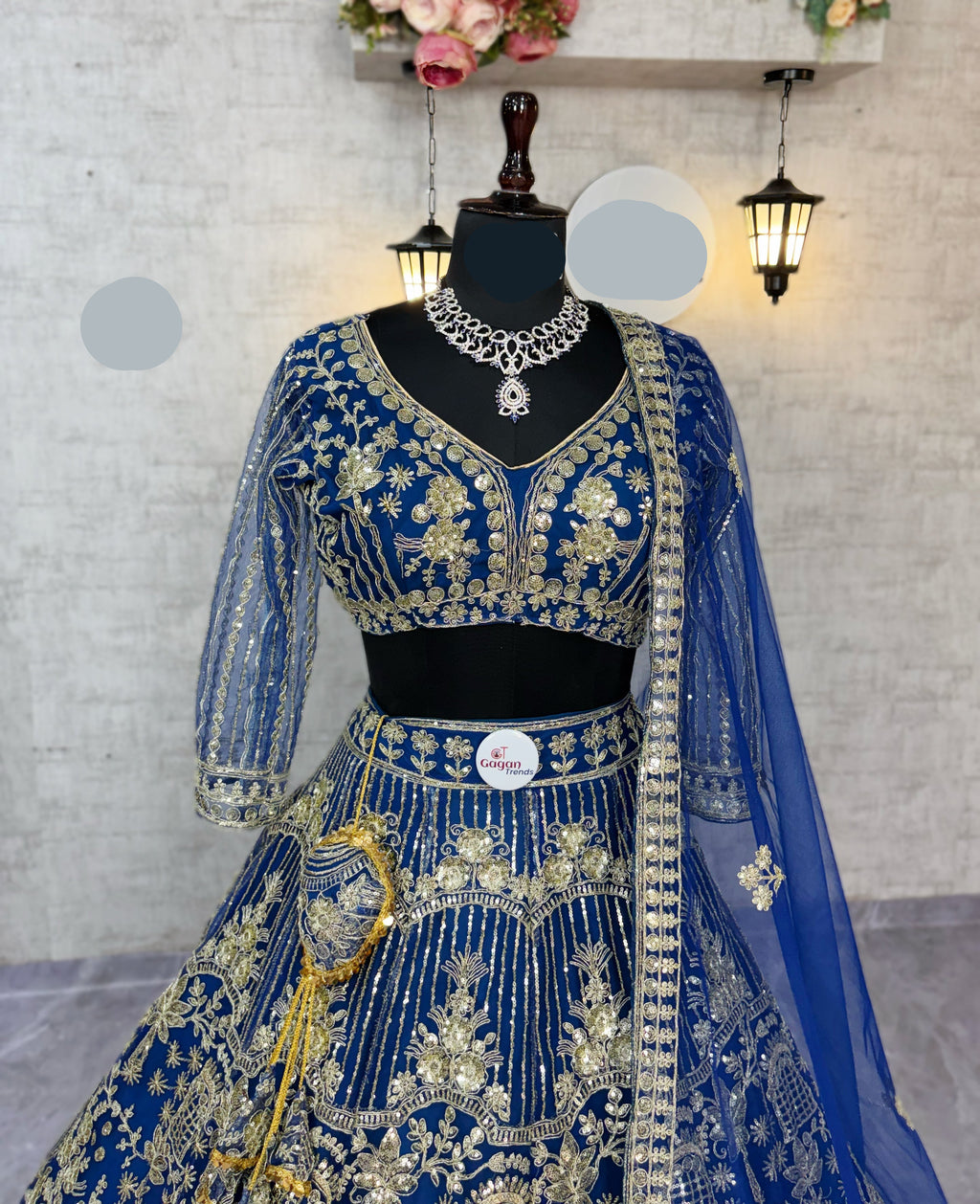 Blue colour Soft Net Lehenga Choli with Coding Sequins & Dupatta – Glamorous Ethnic Ensemble