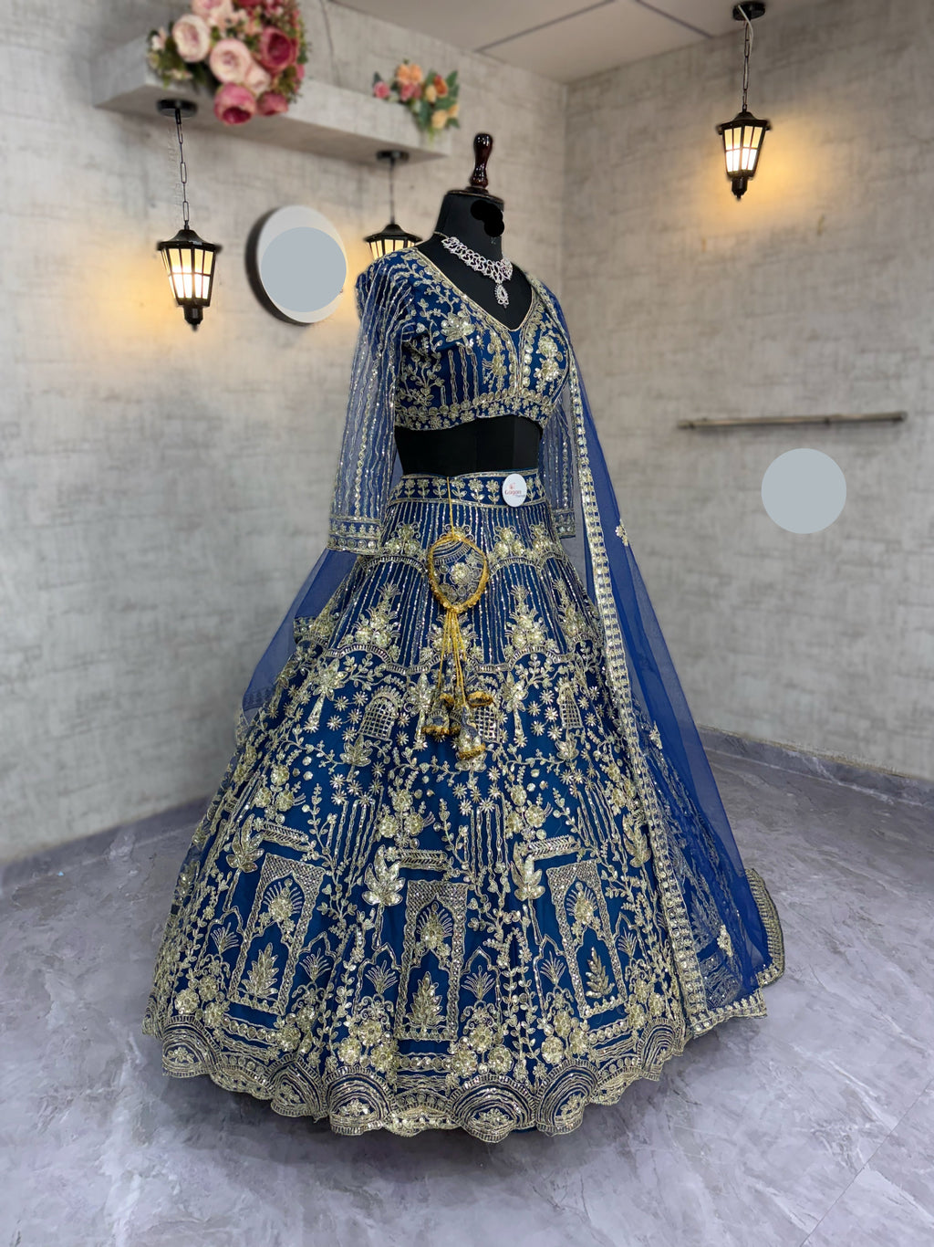 Blue colour Soft Net Lehenga Choli with Coding Sequins & Dupatta – Glamorous Ethnic Ensemble