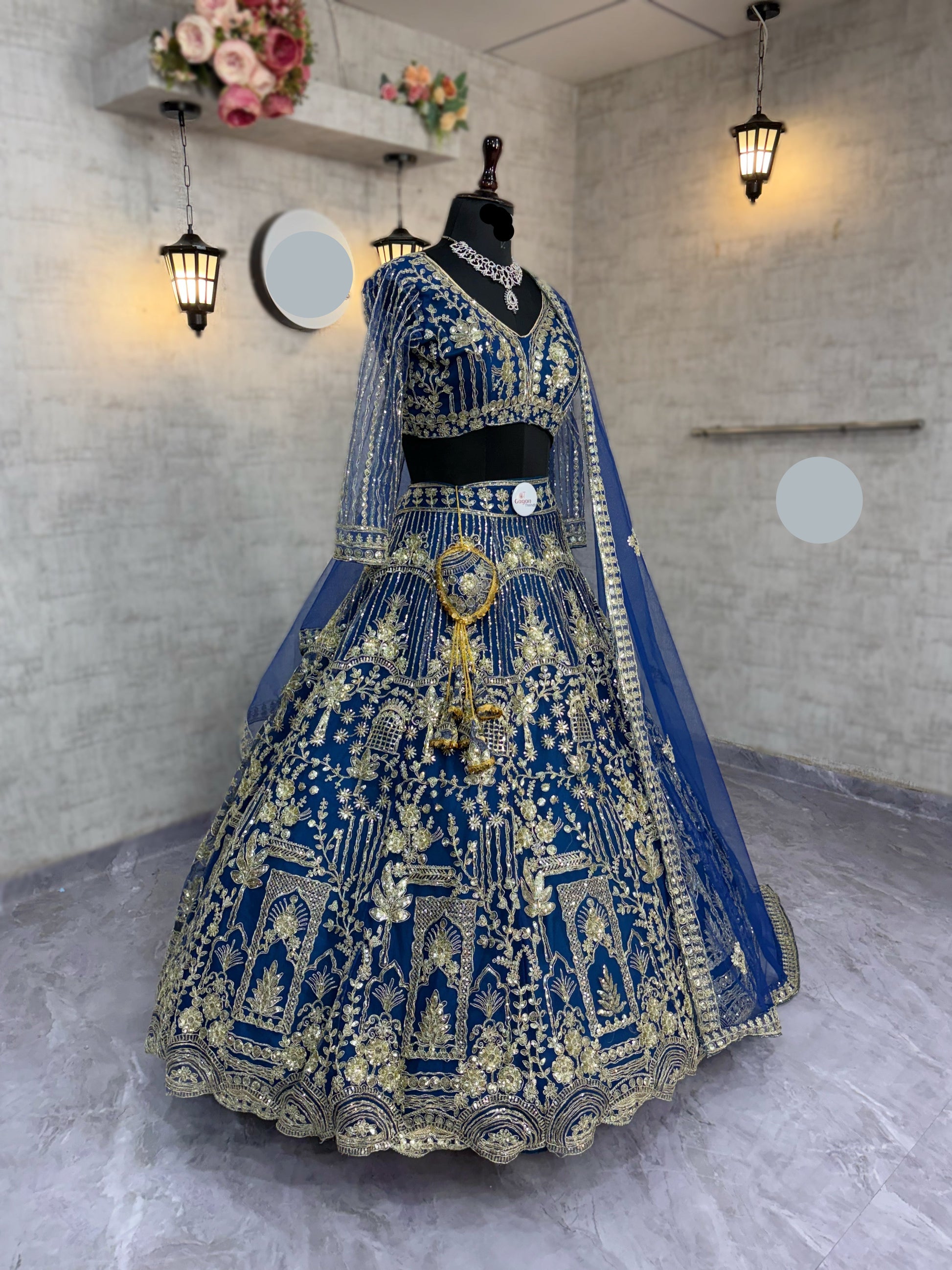 Blue colour Soft Net Lehenga Choli with Coding Sequins & Dupatta – Glamorous Ethnic Ensemble