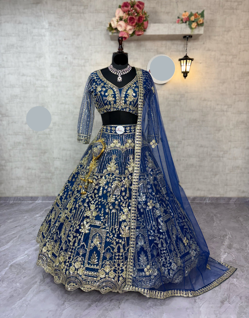 Blue colour Soft Net Lehenga Choli with Coding Sequins & Dupatta – Glamorous Ethnic Ensemble