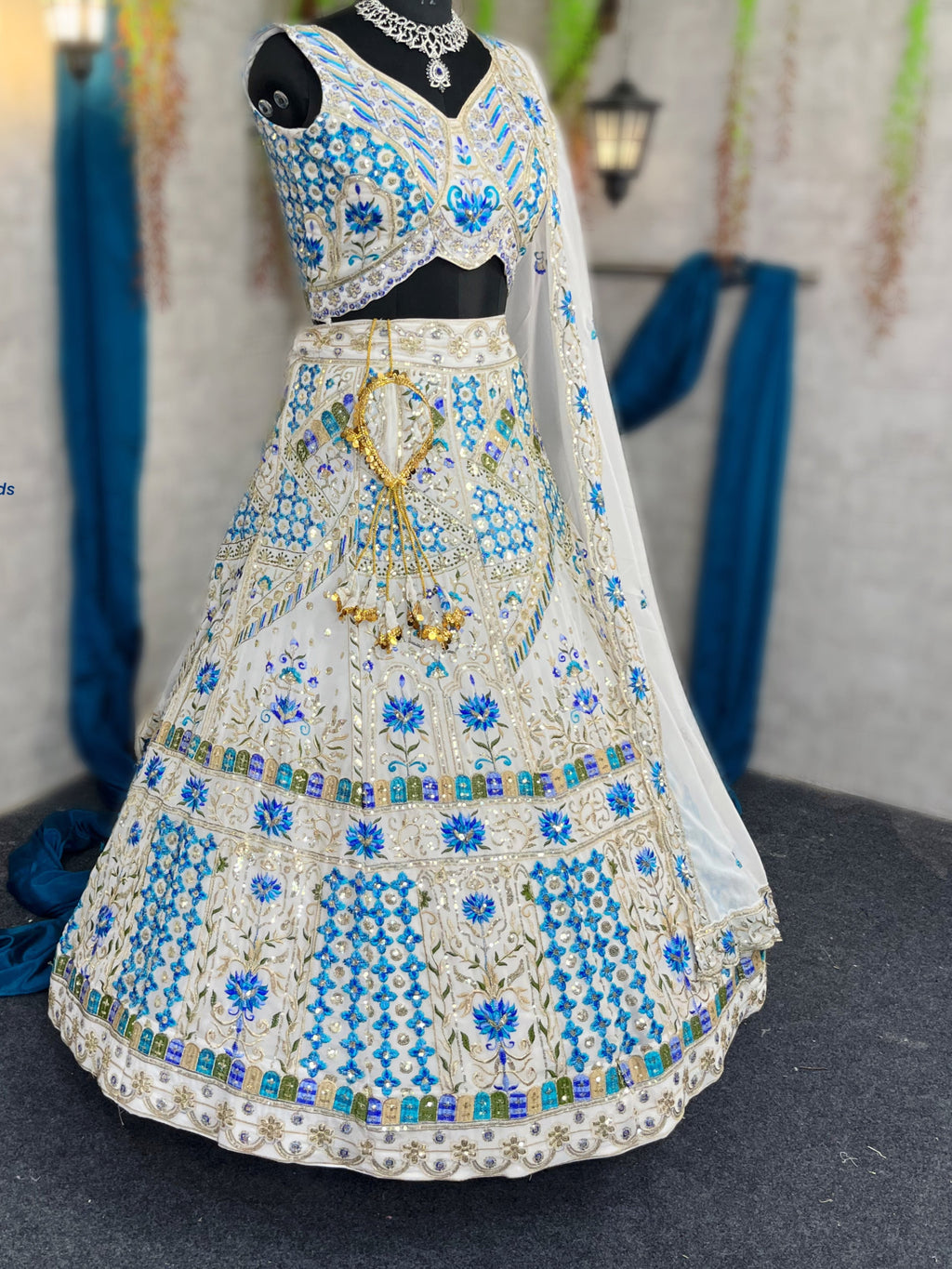 Elegant Faux Georgette Lehenga with Embroidery Sequins Work