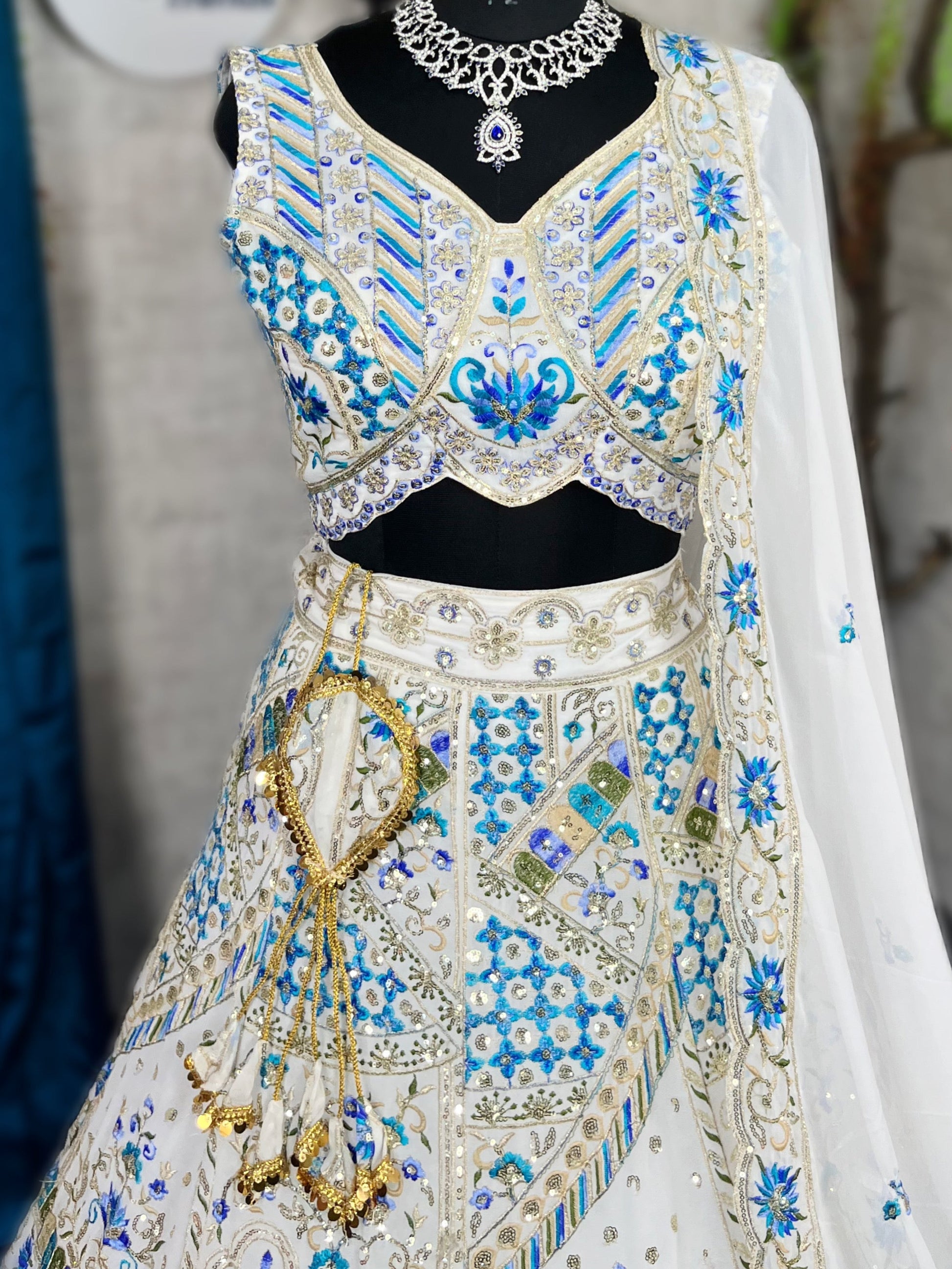 Elegant Faux Georgette Lehenga with Embroidery Sequins Work
