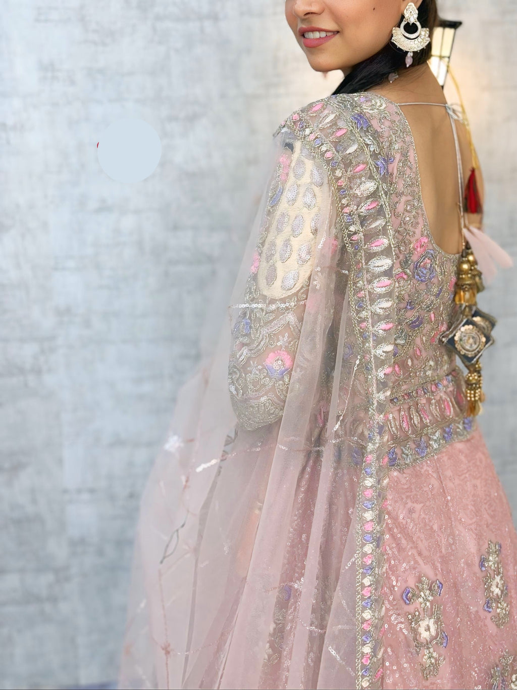 Soft Butterfly Net Lehenga with Coding Sequins Work