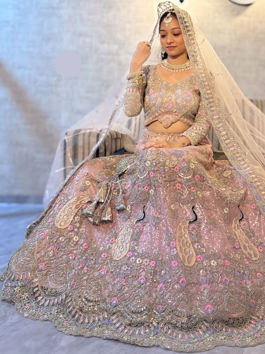 Soft Butterfly Net Lehenga with Coding Sequins Work