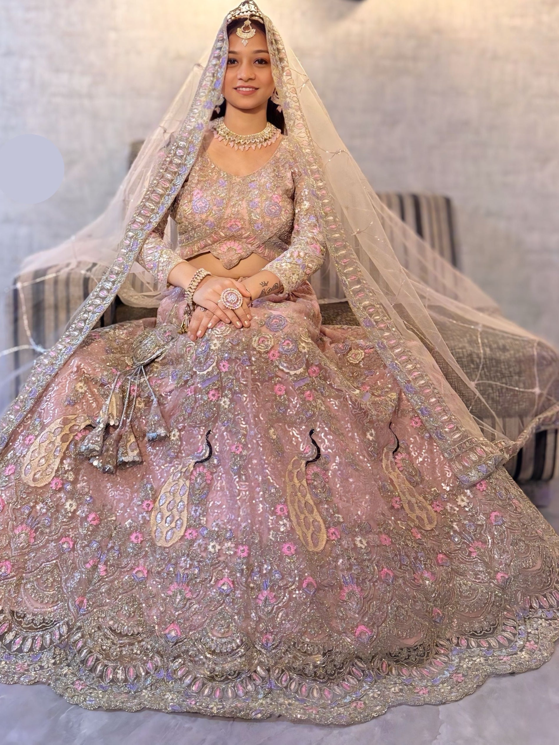 Soft Butterfly Net Lehenga with Coding Sequins Work