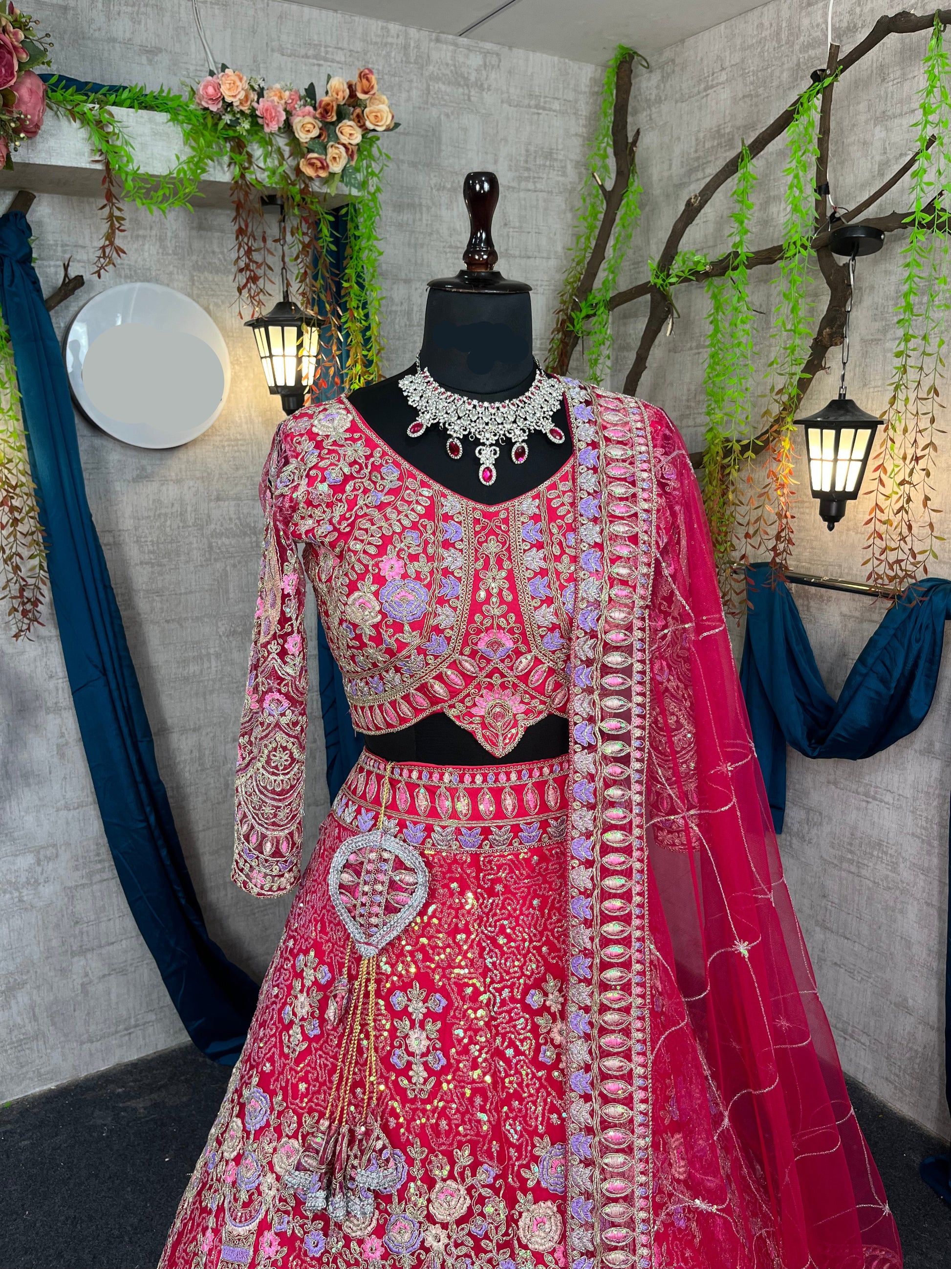 Rani colour premium Coding Sequins work and designer blouse perfect fit for you