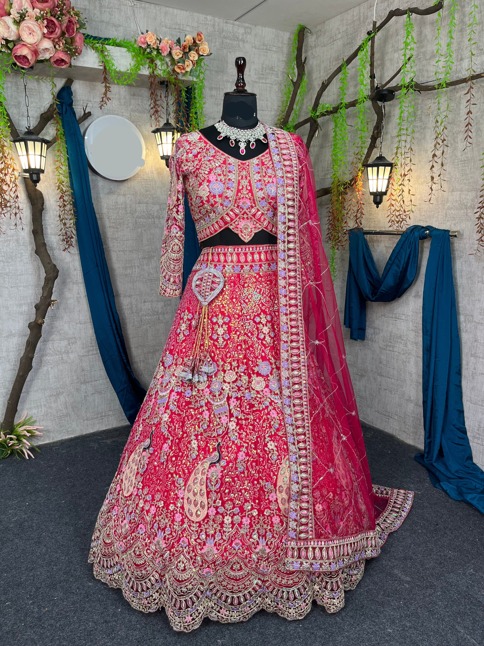 Rani colour premium Coding Sequins work and designer blouse perfect fit for you