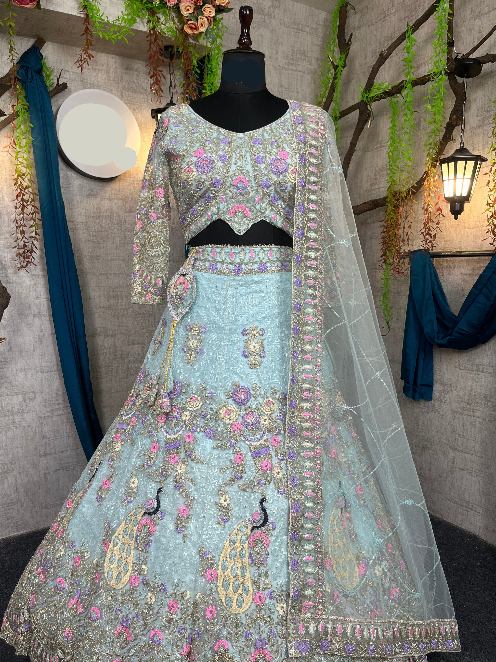 premium Lehenga Coding Sequins work and designer blouse perfect fit for you
