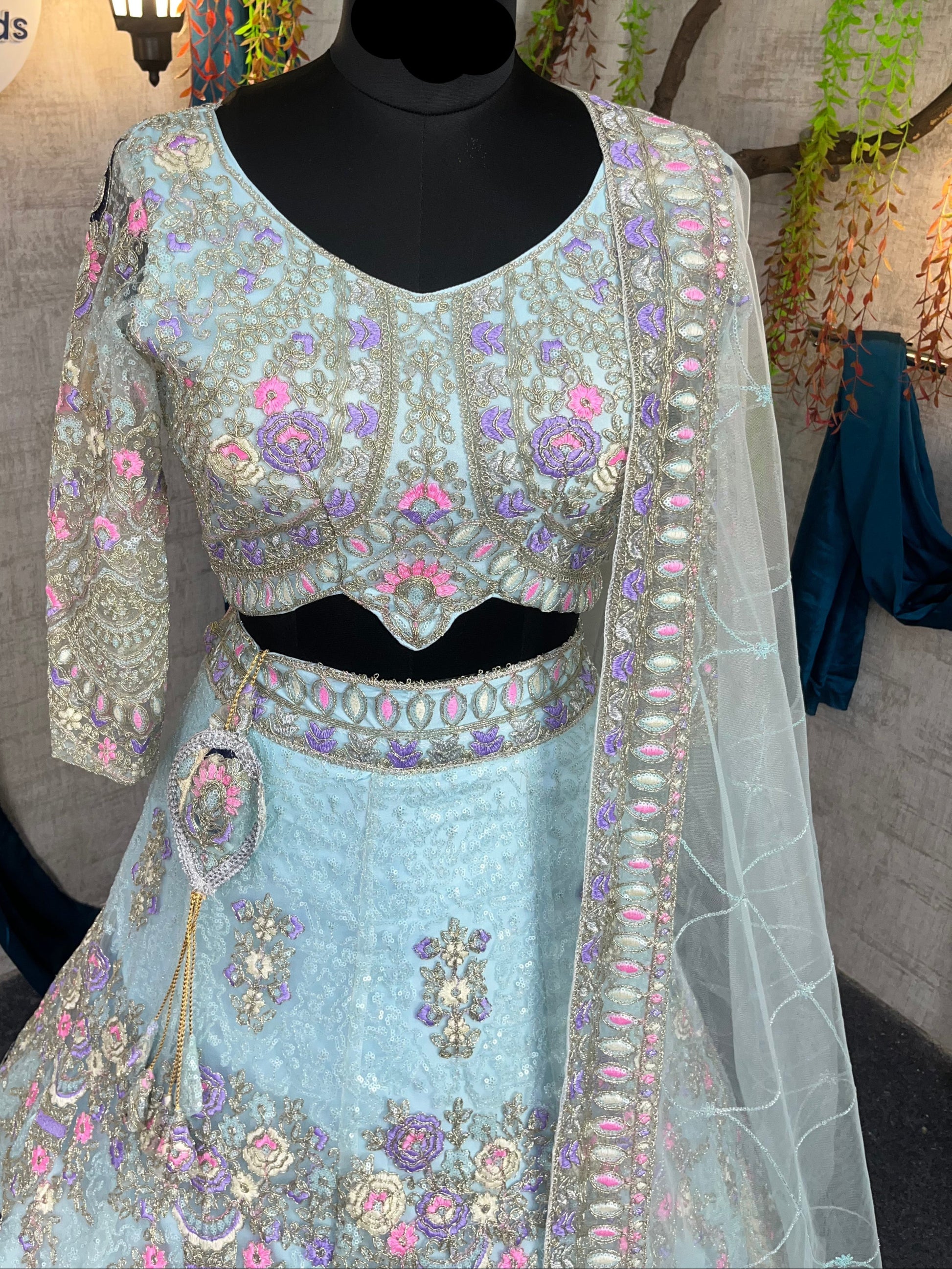 premium Lehenga Coding Sequins work and designer blouse perfect fit for you