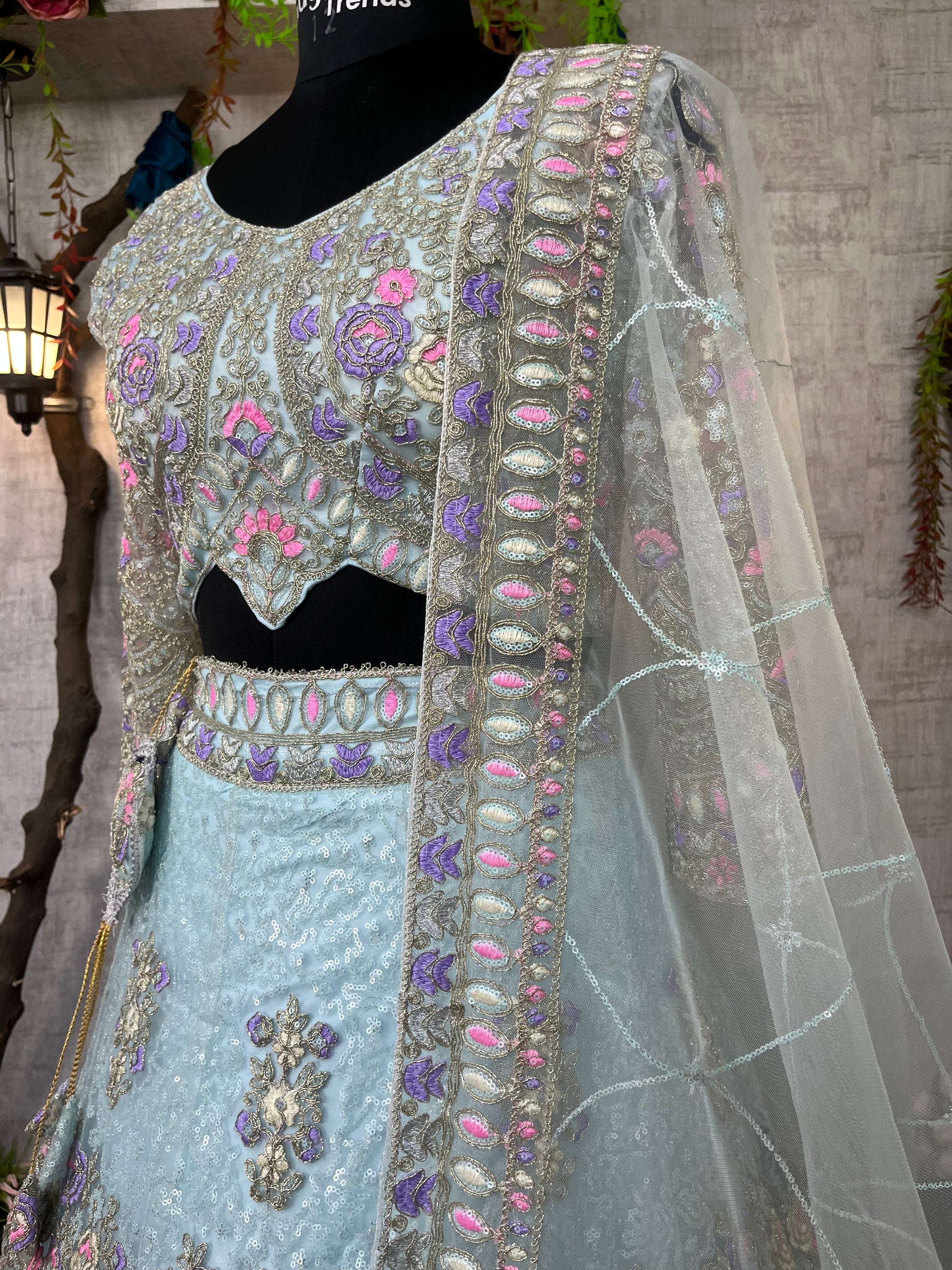 premium Lehenga Coding Sequins work and designer blouse perfect fit for you