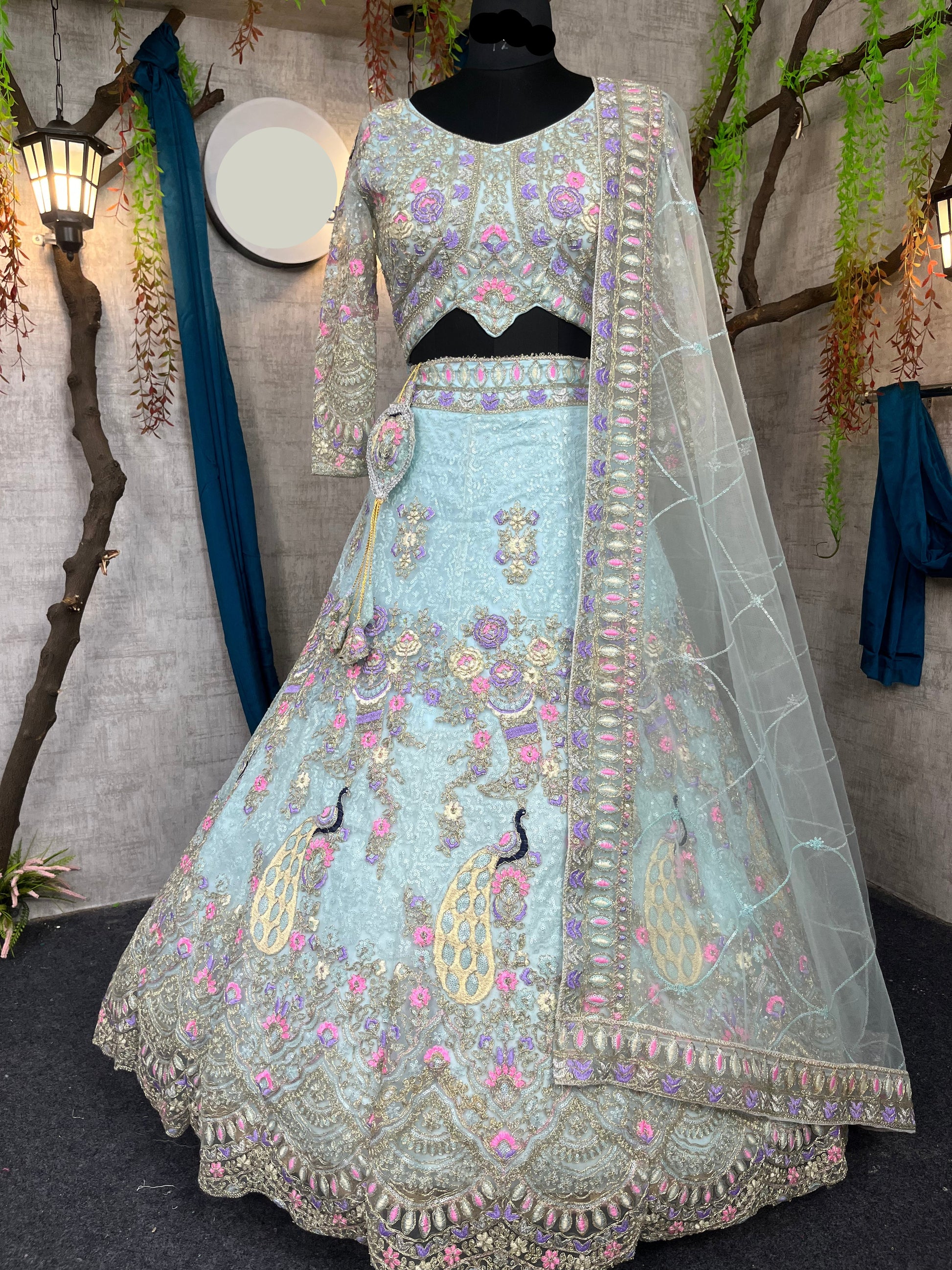 premium Lehenga Coding Sequins work and designer blouse perfect fit for you