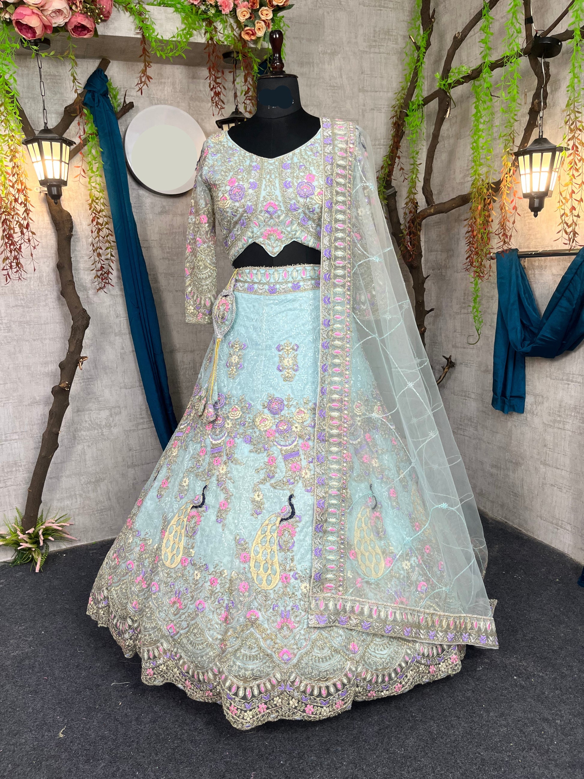 premium Lehenga Coding Sequins work and designer blouse perfect fit for you