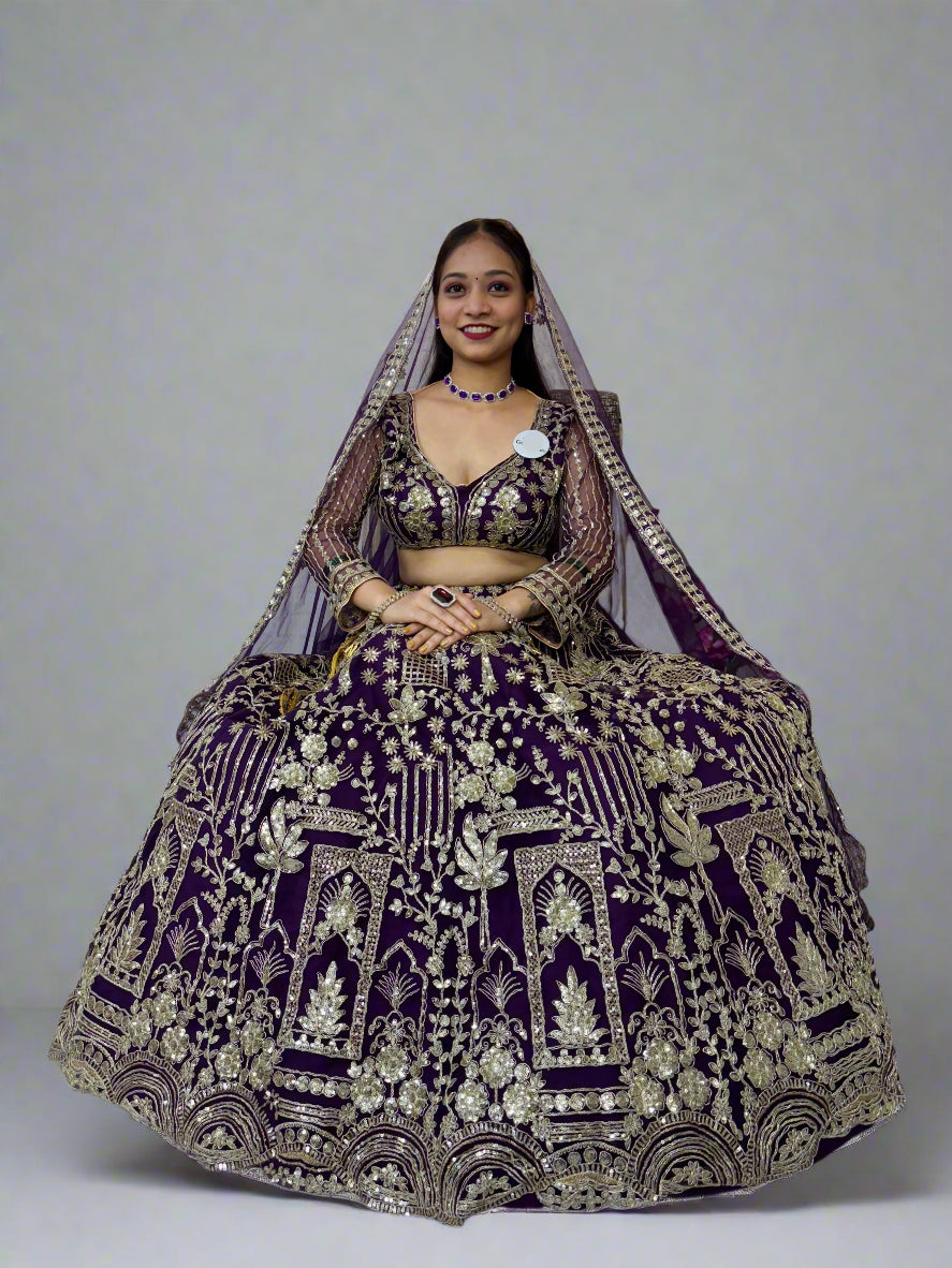 Premium Soft Net Lehenga Choli with Sequins Embroidery WITH Attactive design
