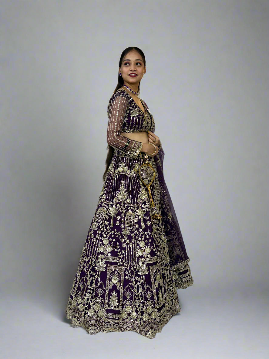 Premium Soft Net Lehenga Choli with Sequins Embroidery WITH Attactive design