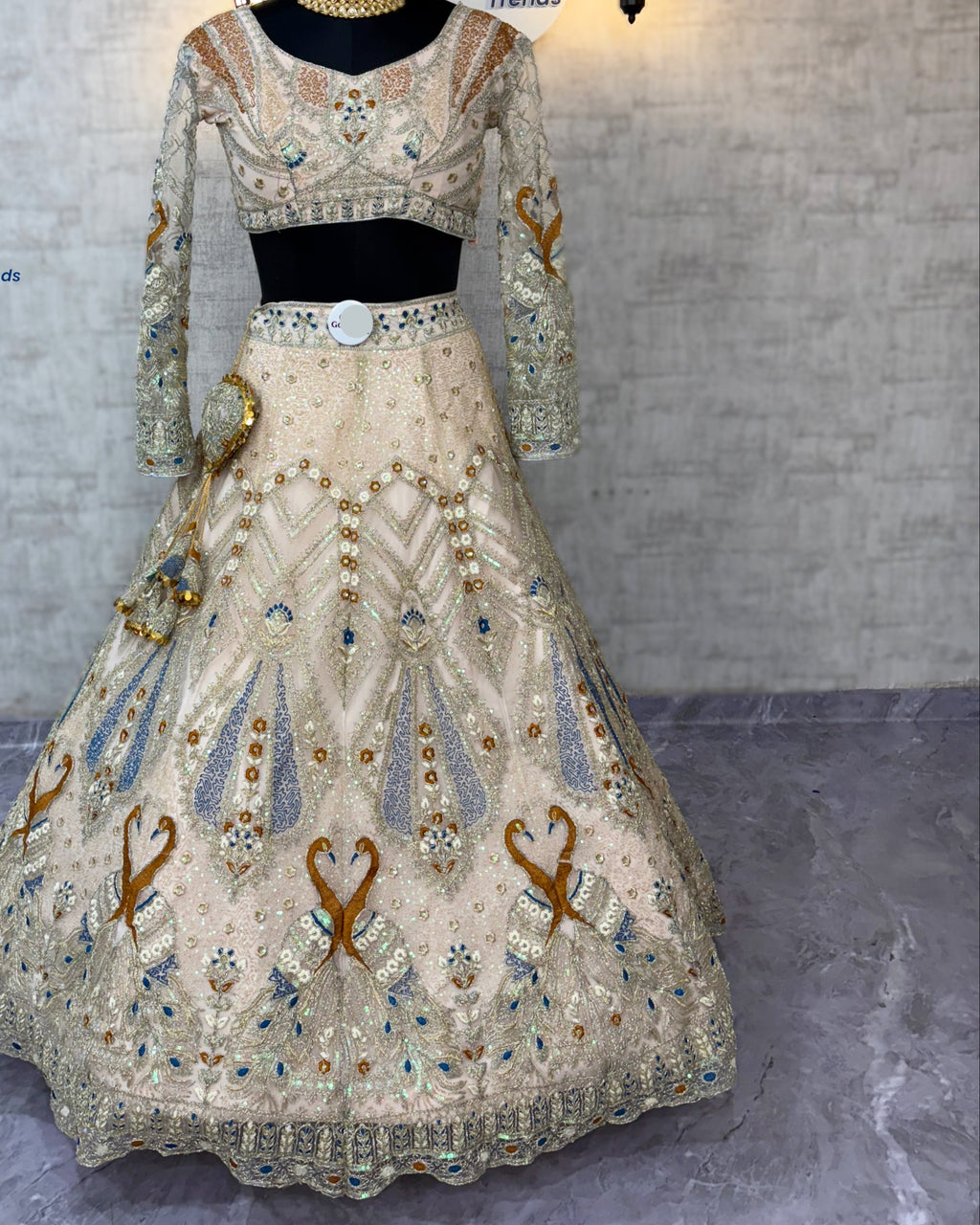 Peach colour Soft Net Lehenga Choli with Coding Sequins Work – Wedding Wear