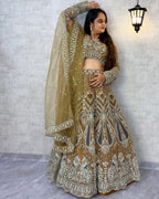 Regal Peacock Heritage Embroidered Lehenga Choli
