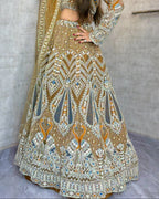 Regal Peacock Heritage Embroidered Lehenga Choli