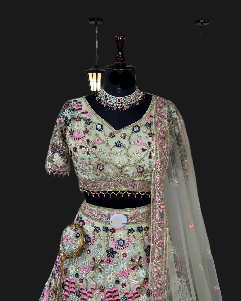 Premium Soft Net Lehenga Choli Set with Sequins Embroidery