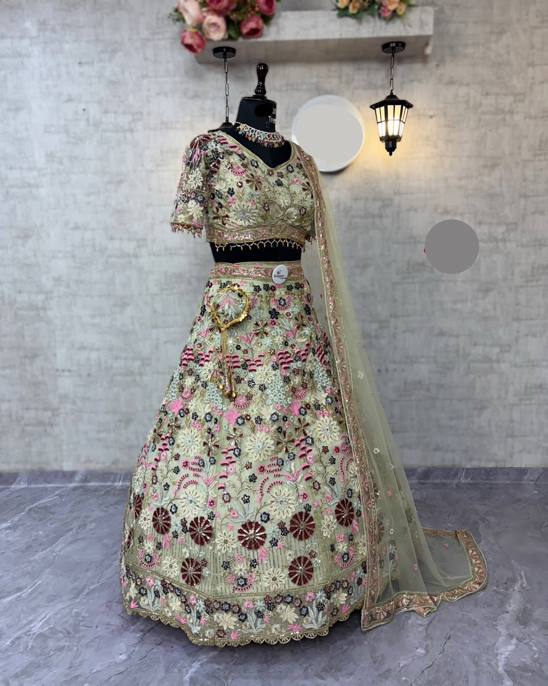 Premium Soft Net Lehenga Choli Set with Sequins Embroidery