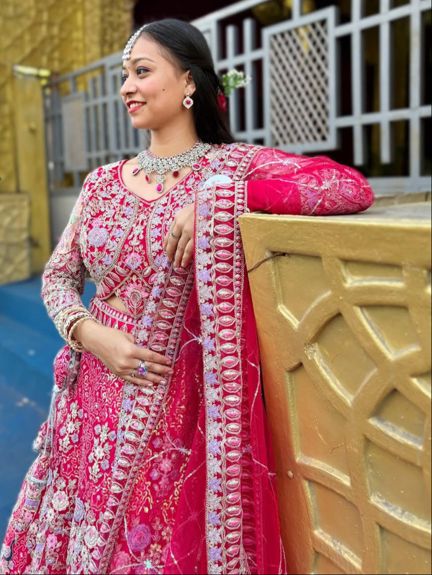 Rani colour premium Coding Sequins work and designer blouse perfect fit for you