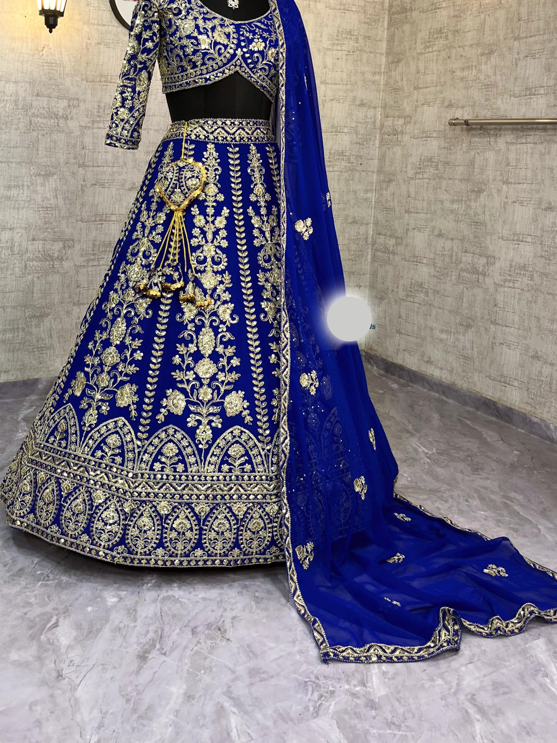 Faux Georgette Lehenga with Coding Sequins Work & Dupatta – Semi-Stitched Partywear Set