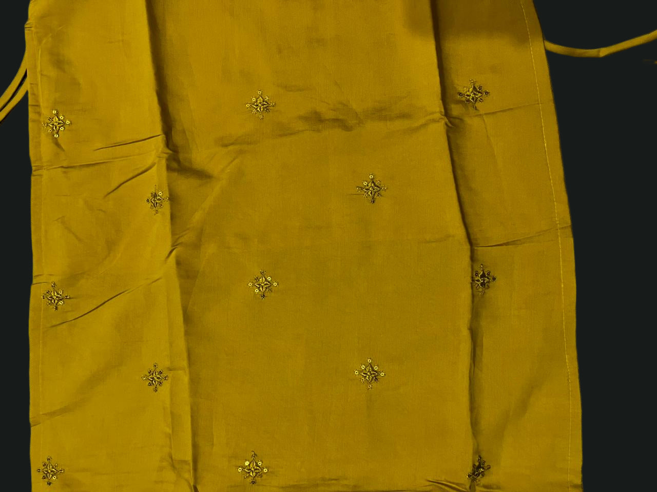 Women's 3 Piece Pure Cotton Embroidered Suit with Banarasi Dupatta – yellow